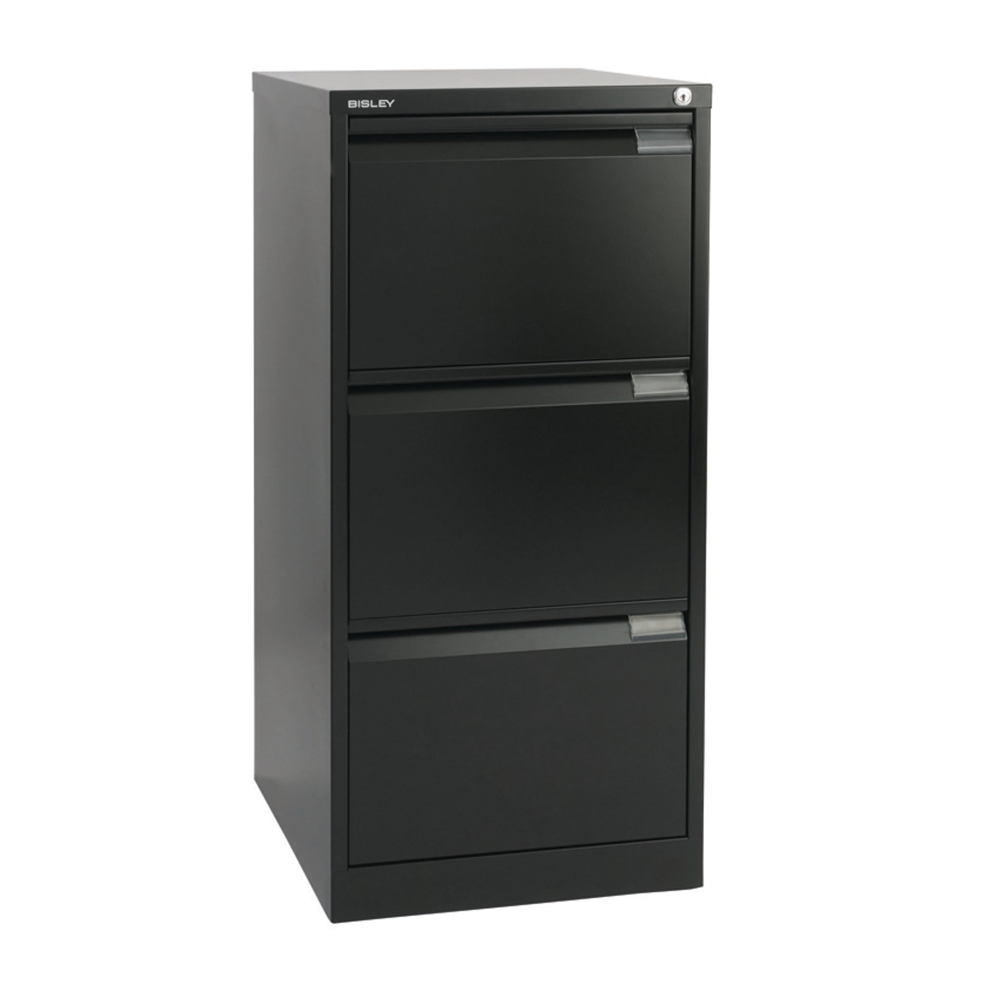 Bisley 3 Drawer Classic Steel Filing Cabinet | Black