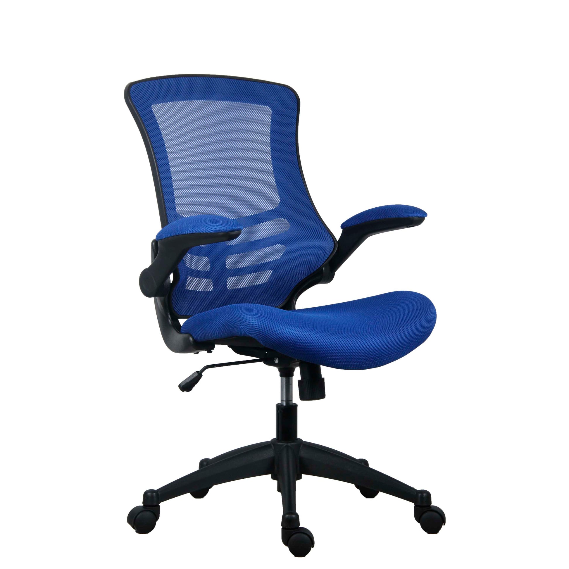 Marlos Mesh Back Office Chair with Folding Arms | Blue