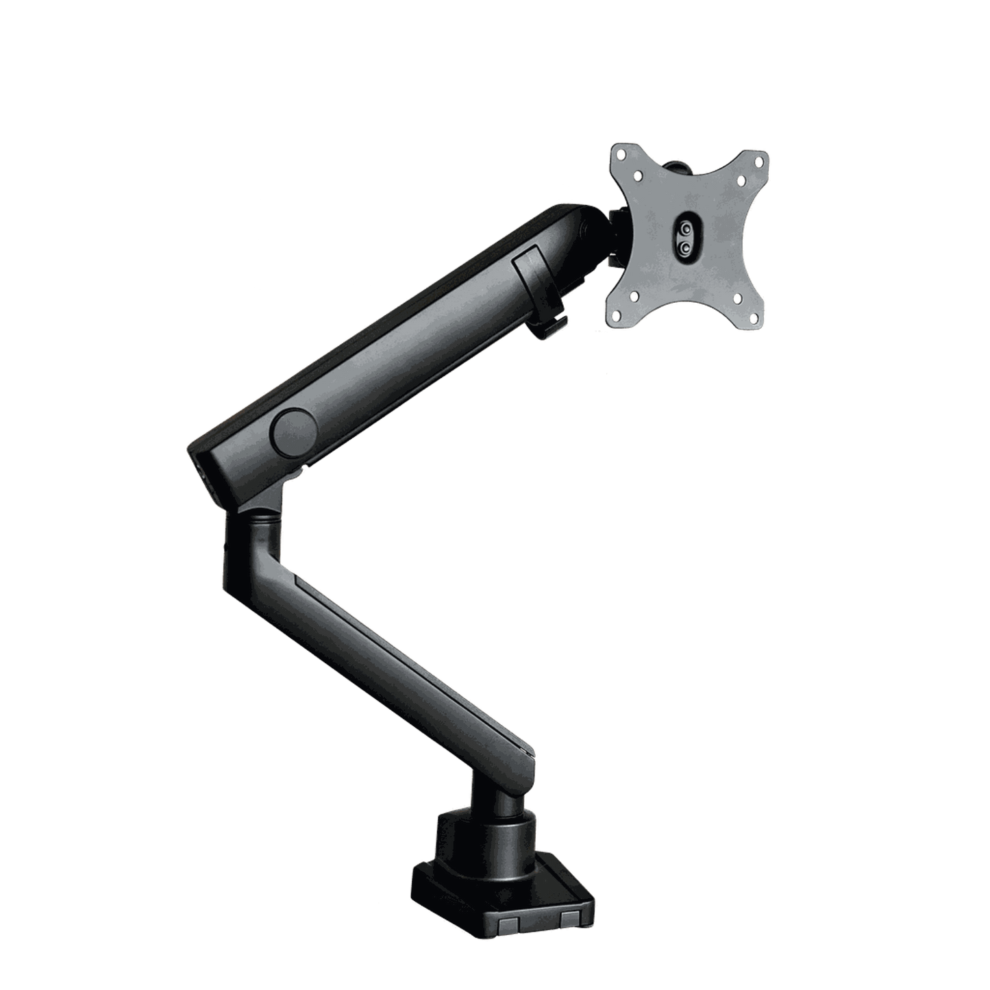 Single Spring Assisted Monitor Arm | Black