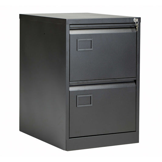 Bisley 2 Drawer Contract Steel Filing Cabinet | Black