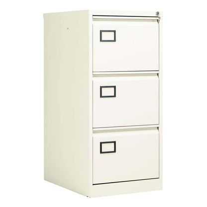 Bisley 3 Drawer Contract Steel Filing Cabinet | Chalk White