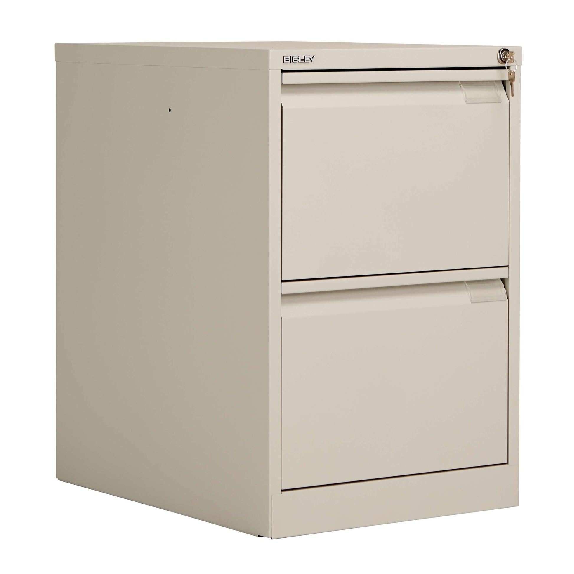 Bisley 2 Drawer Classic Steel Filing Cabinet | Goose Grey