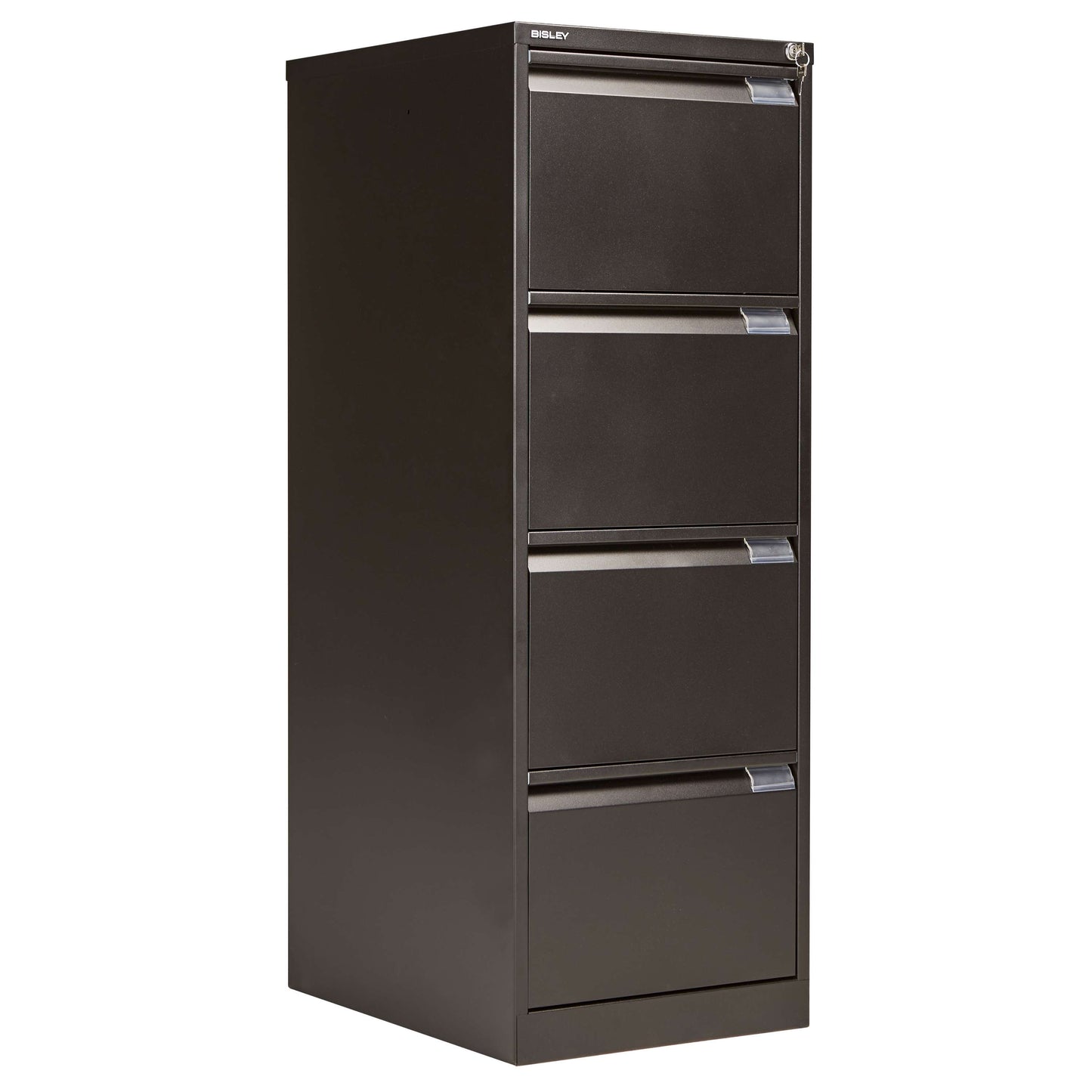 Bisley 4 Drawer Classic Steel Filing Cabinet | Black