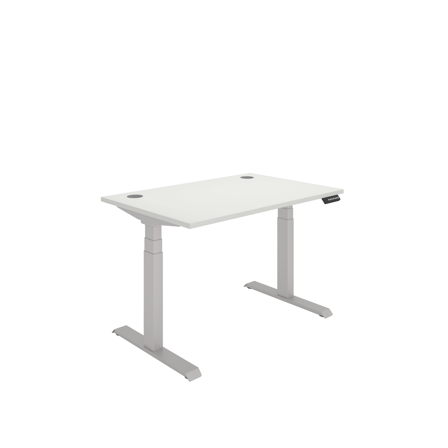 Office Rectangular Dual Motor Sit Stand Desk (FSC) | 1200X800 | White/Silver