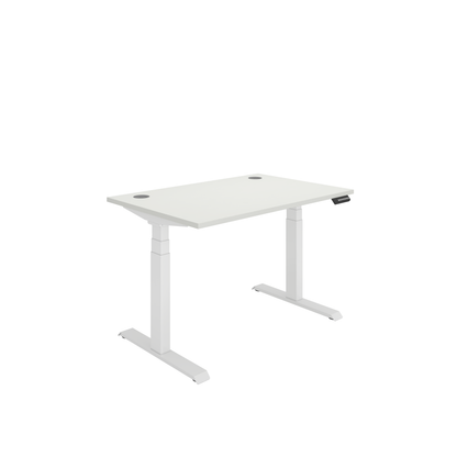 Office Rectangular Dual Motor Sit Stand Desk (FSC) | 1200X800 | White/White