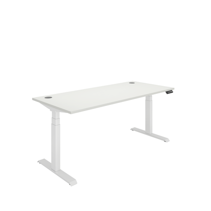 Office Rectangular Dual Motor Sit Stand Desk (FSC) | 1800X800 | White/White