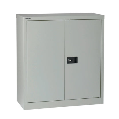 Bisley Contract Steel Double Door Cupboard | 1000mm High | Goose Grey