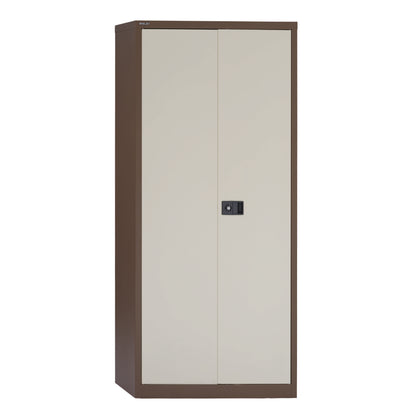 Bisley Contract Steel Double Door Cupboard | 1950mm High | Coffee/Cream