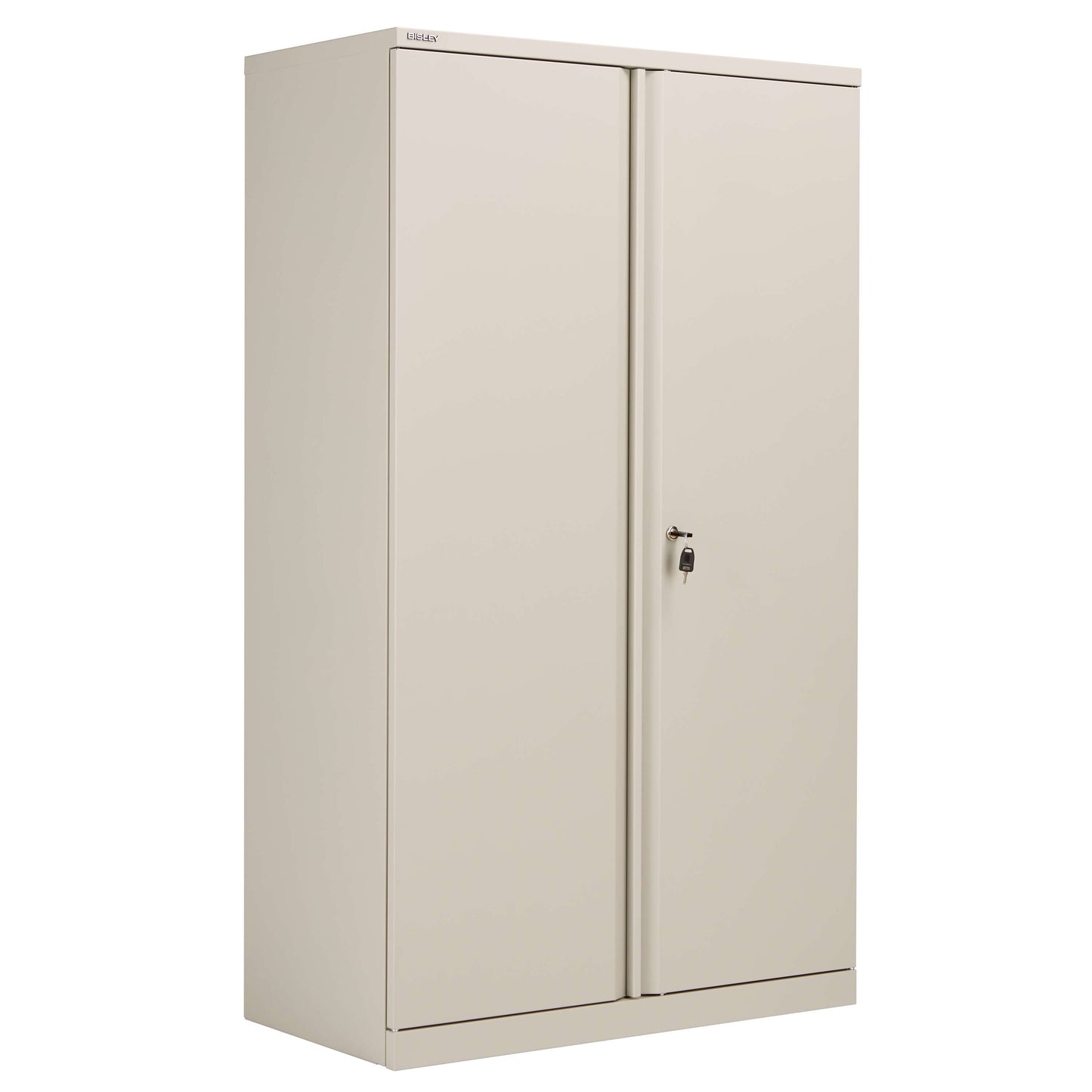 Bisley Essentials Steel Double Door Cupboard | 1585mm High | Goose Grey