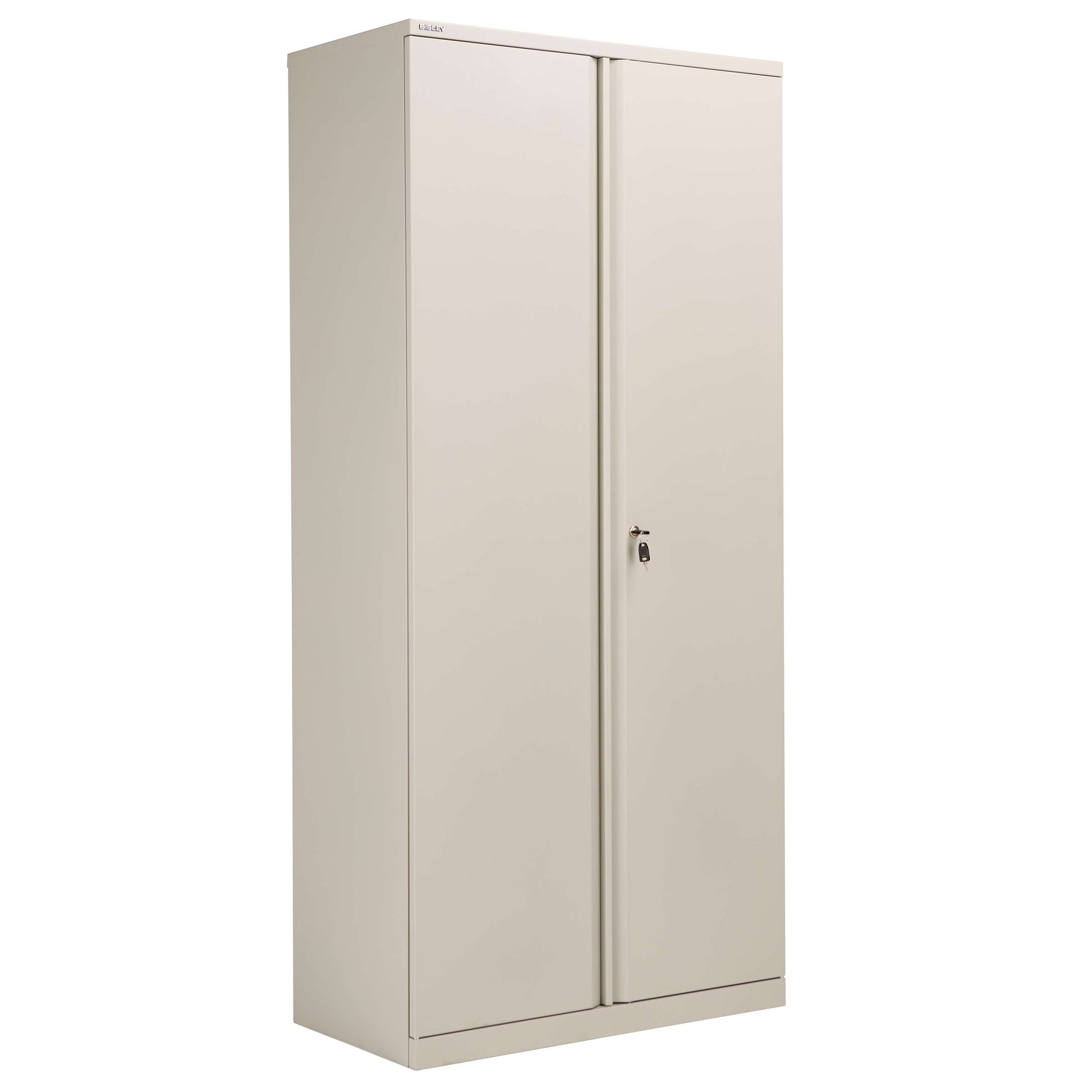 Bisley Essentials Steel Double Door Cupboard | 1985mm High | Goose Grey