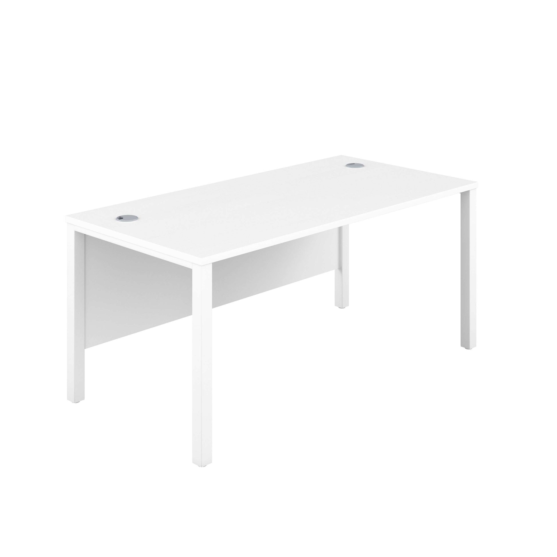 Goal Post Rectangular Desk (FSC) | 1200X800 | White/White