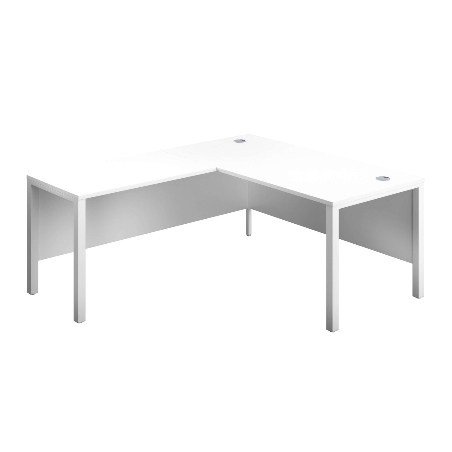 Goal Post Left Hand Return Desk (FSC) | 1600X800 | White/White