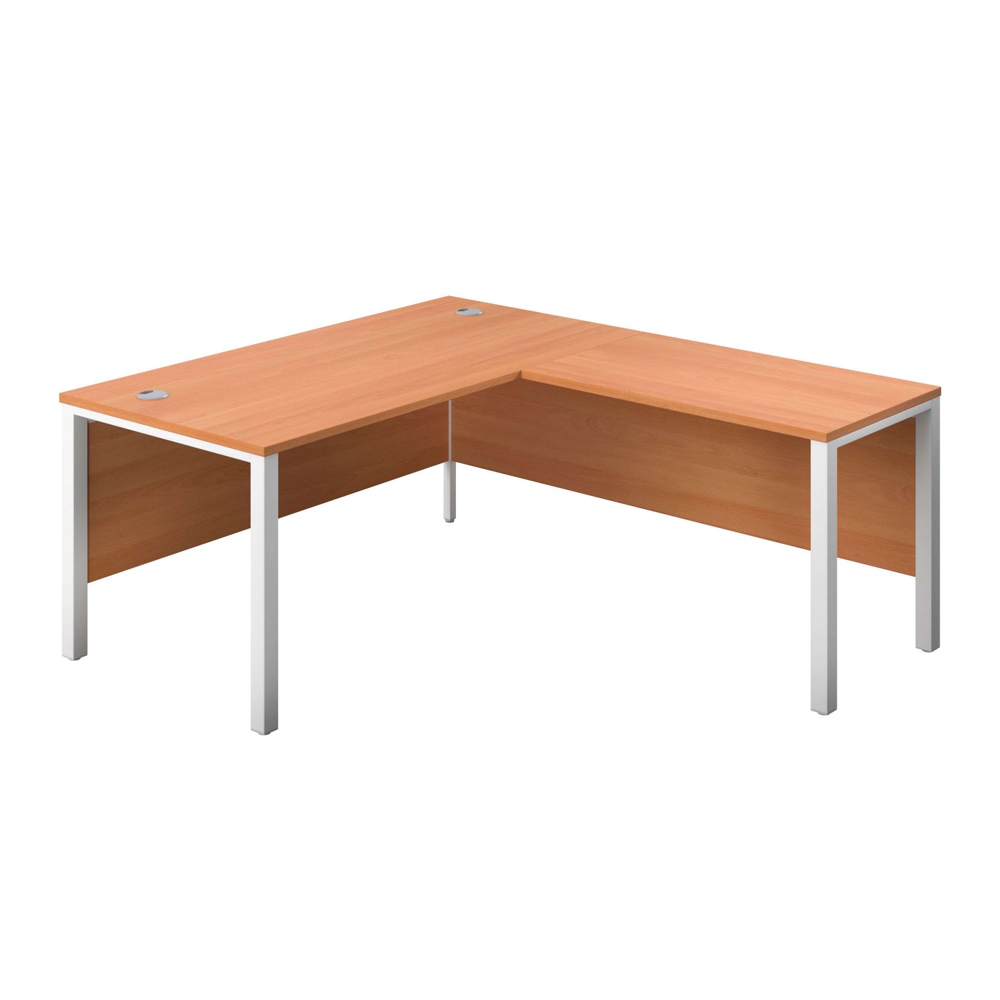 Goal Post Right Hand Return Desk (FSC) | 1600X800 | Beech/White