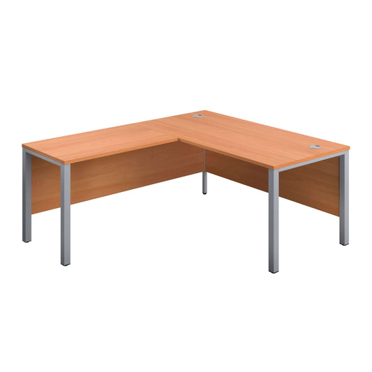 Goal Post Left Hand Return Desk (FSC) | 1800X800 | Beech/Silver