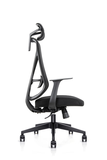 KALOS High Back Mesh Chair with Fixed Arms and Adjustable Lumbar - Headrest Option
