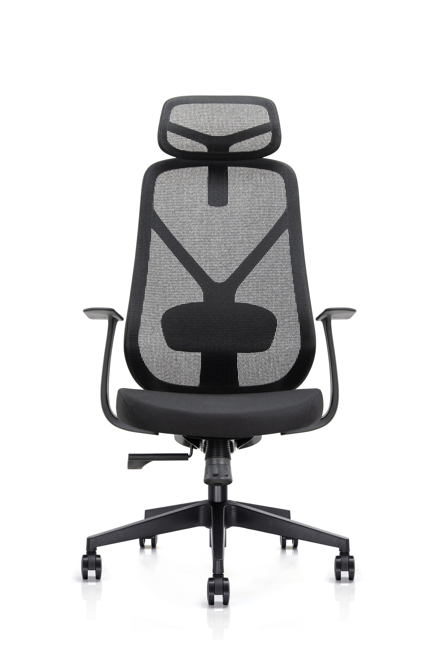 KALOS High Back Mesh Chair with Fixed Arms and Adjustable Lumbar - Headrest Option