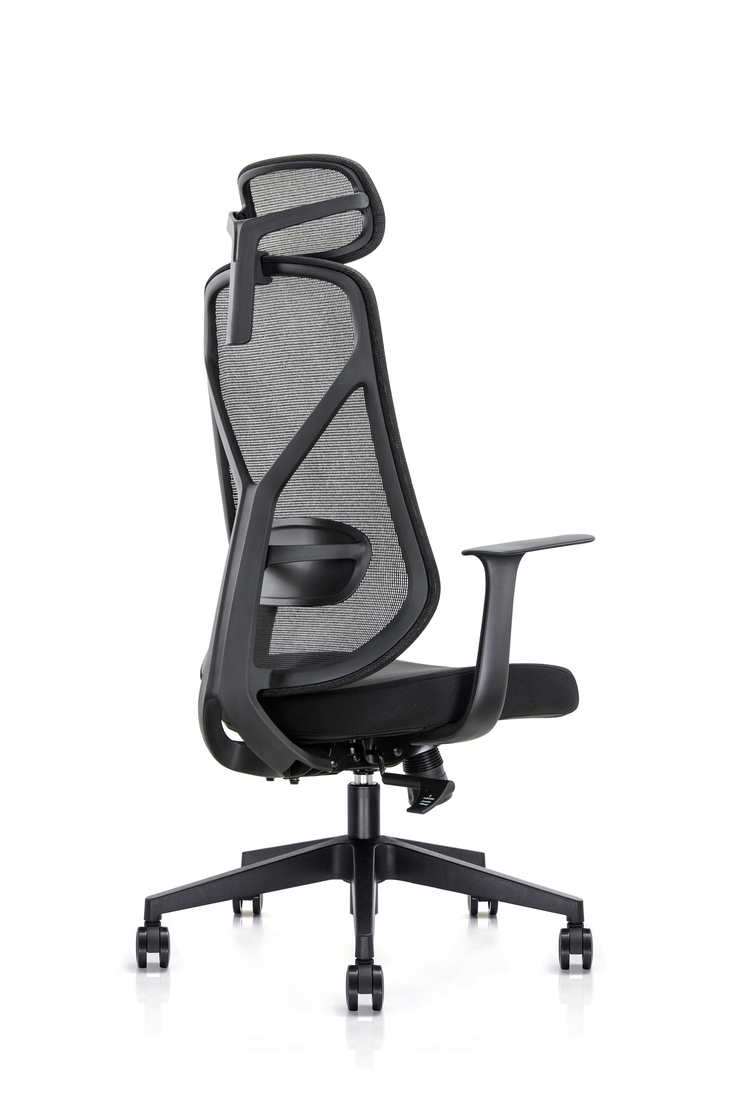 KALOS High Back Mesh Chair with Fixed Arms and Adjustable Lumbar - Headrest Option
