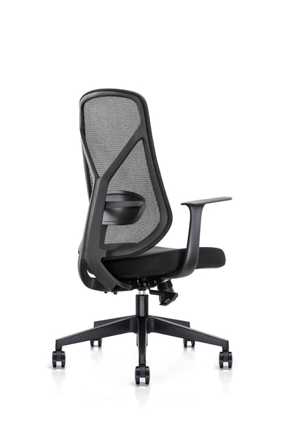 KALOS High Back Mesh Chair with Fixed Arms and Adjustable Lumbar - Headrest Option