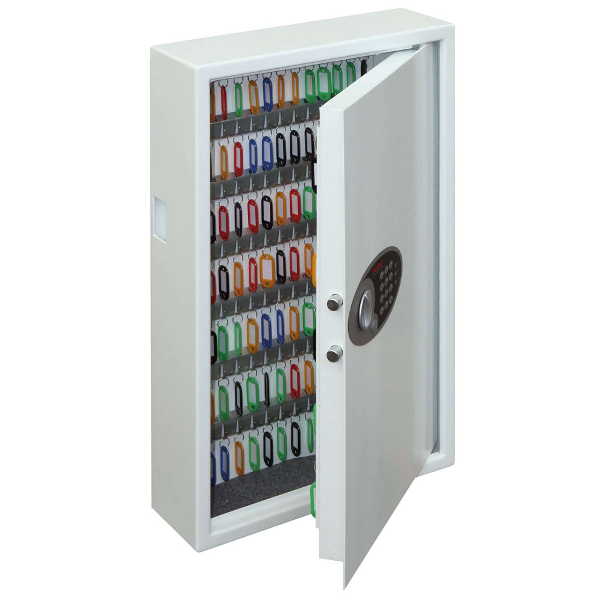 KS0030E Series Electronic Steel Key Safe with Electronic Lock | 144 Hooks | White