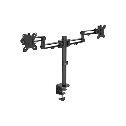 Twin Pole Mounted Monitor Arm | Black