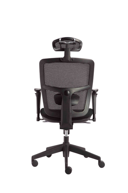 NMC High Back Ergonomic Mesh Operator Chair with Adjustable Headrest
