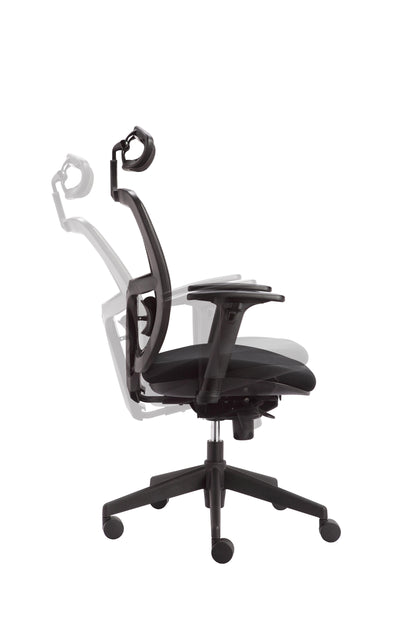 NMC High Back Ergonomic Mesh Operator Chair with Adjustable Headrest