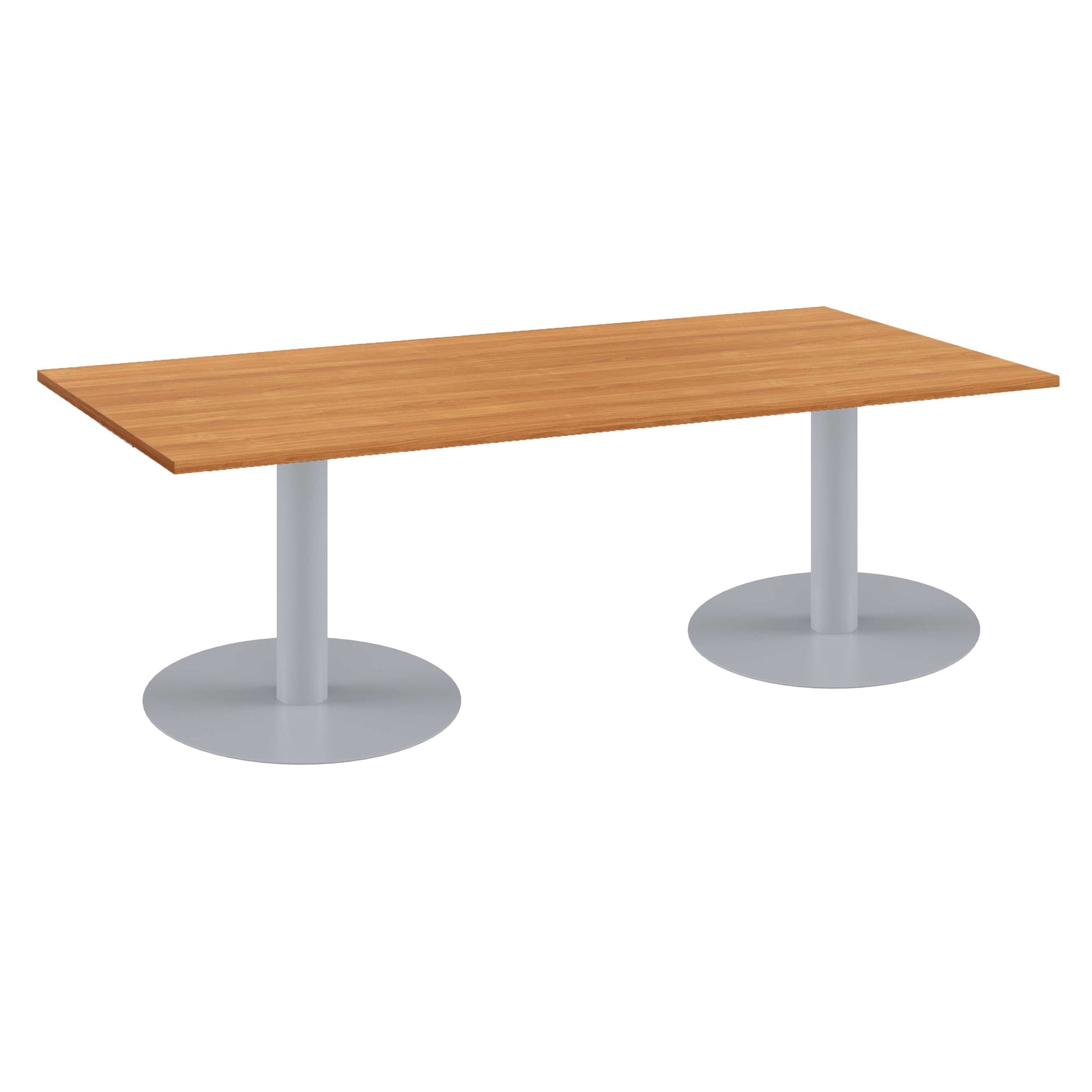 One Contract Rectangular Meeting Table | 1800 x 800 | Beech/Silver