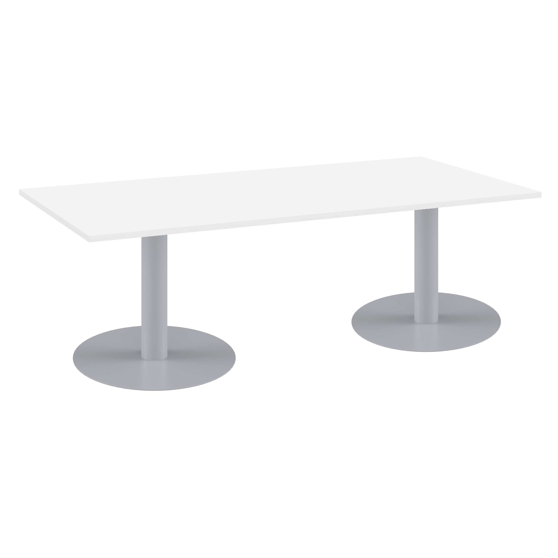 One Contract Rectangular Meeting Table | 1800 x 800 | White/Silver