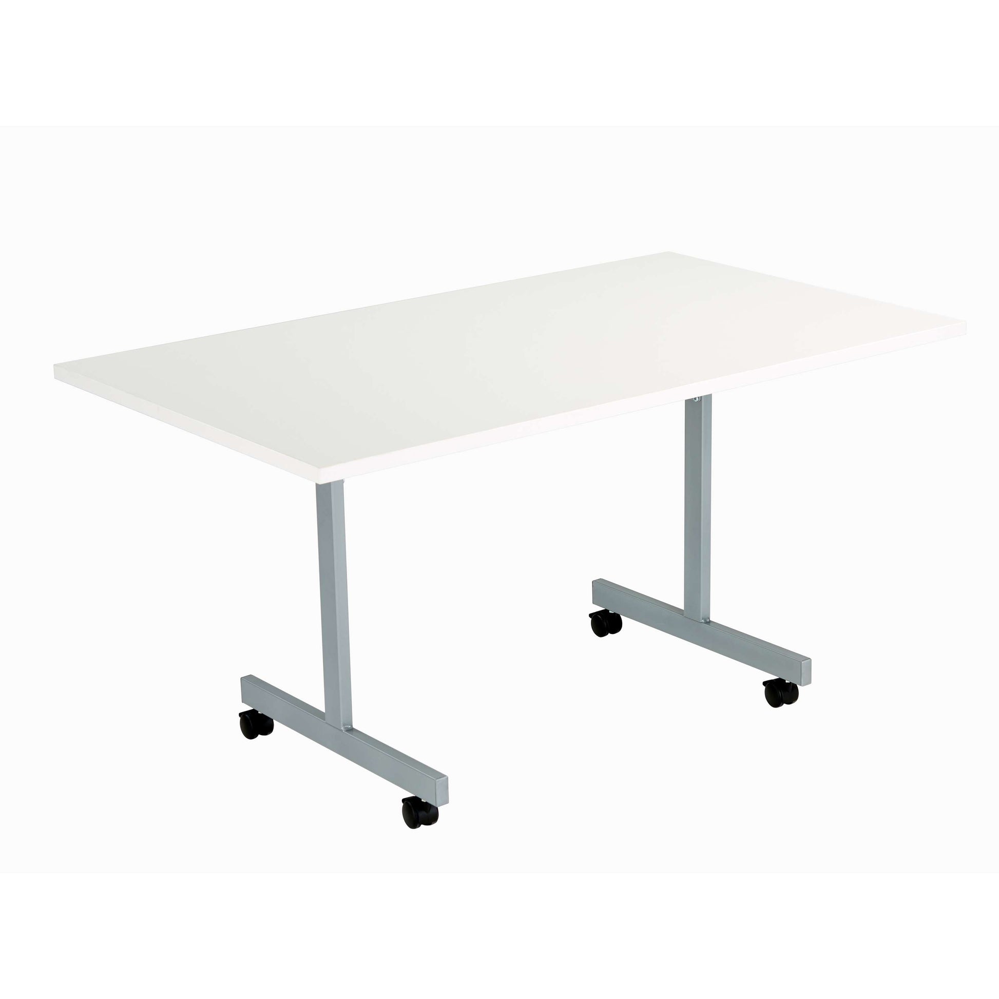 One Eighty Rectangular Tilting Table (FSC) | 1400 X 800 | White/Silver