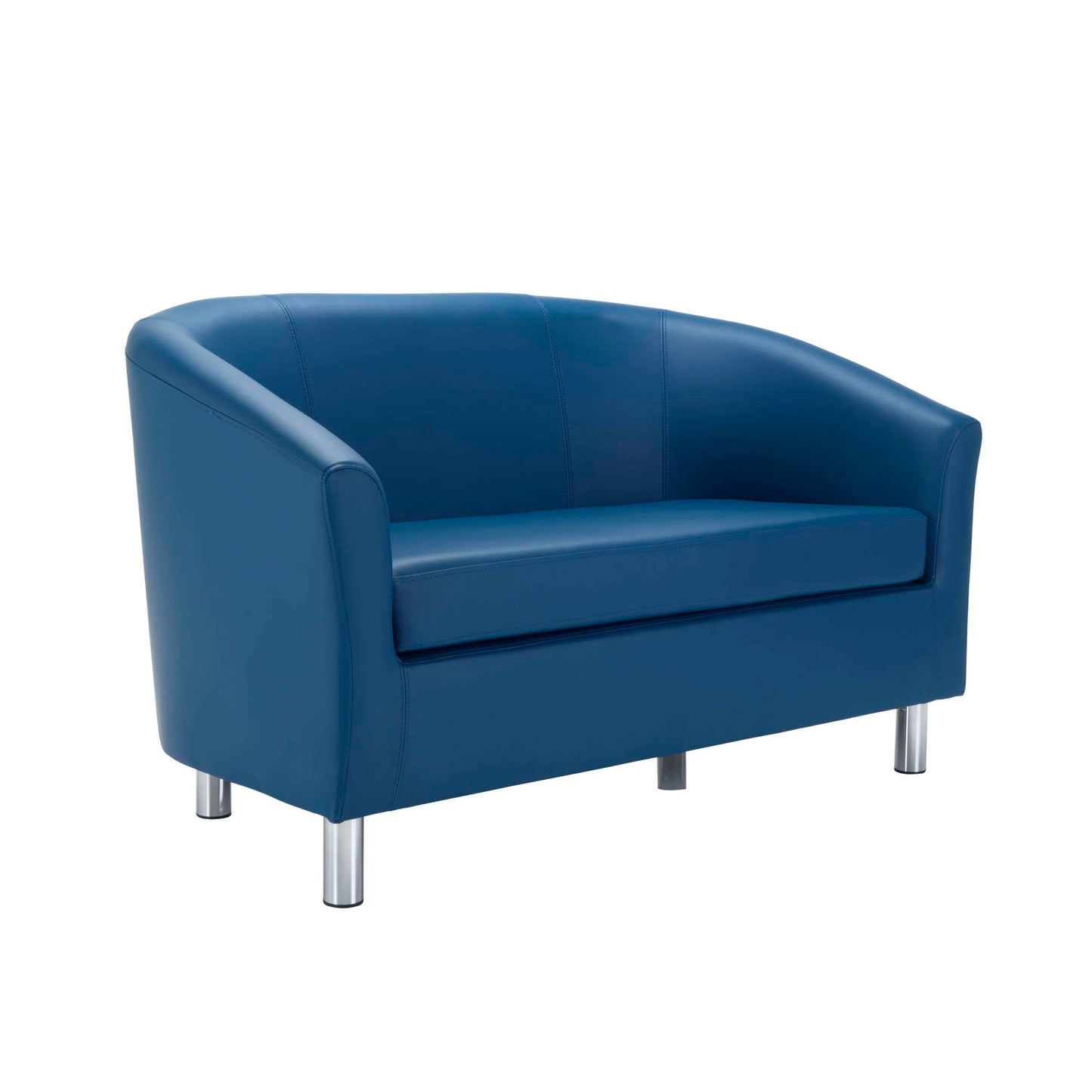 Tub Sofa with Metal Feet | Dark Blue PU