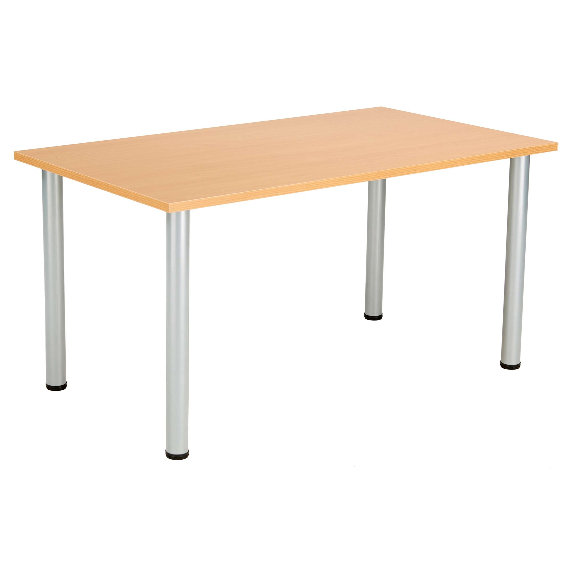 One Fraction Plus Rectangular Meeting Table (FSC) | 1400X800 | Beech/Silver