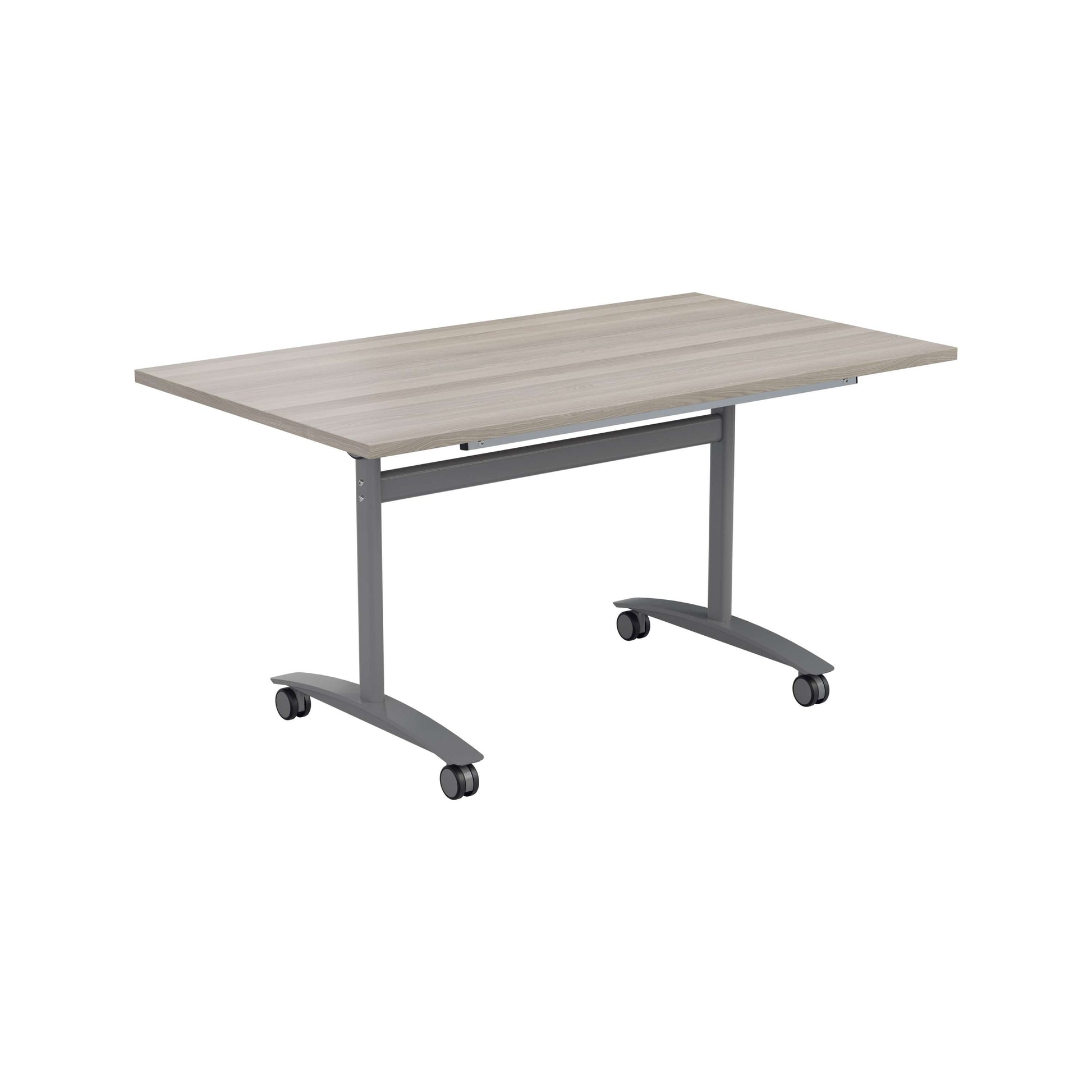 One Rectangular Tilting Table (FSC) | 1200 X 700 | Grey Oak/Silver