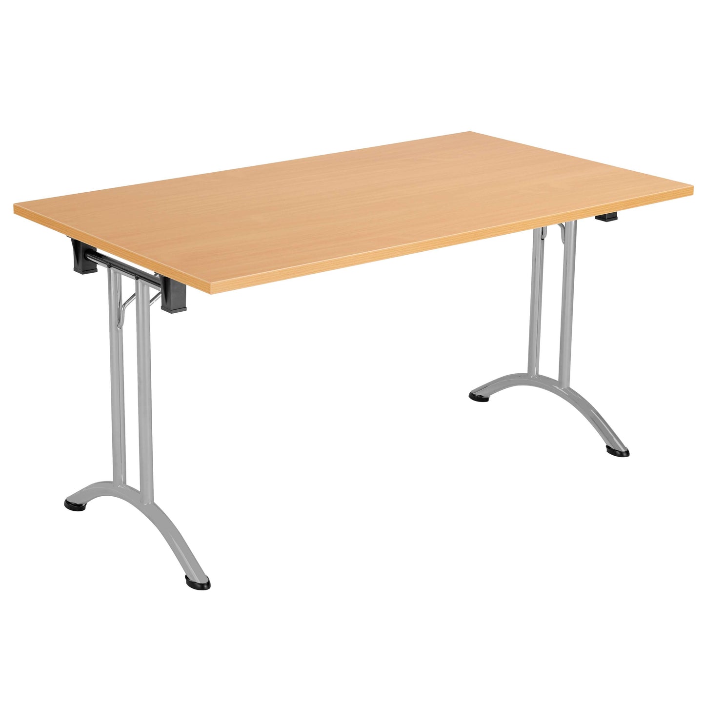 One Union Rectangular Folding Table (FSC) | 1400 X 800 | Beech/Silver