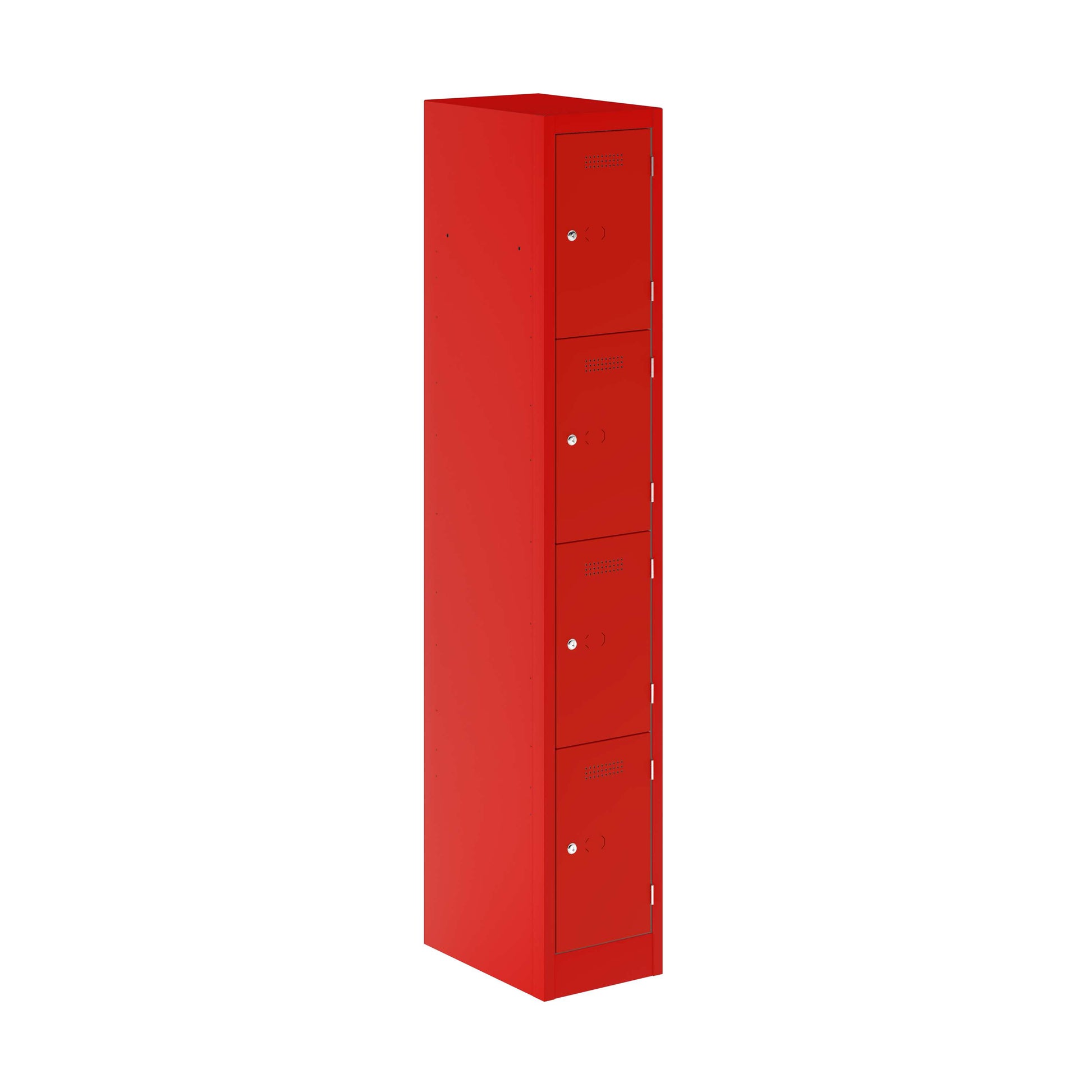 Primary 4 Door Single Locker Column | Cardinal Red