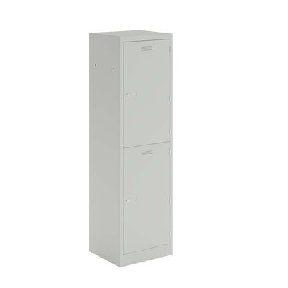 Lower Height Locker | 1370 X 300 X 300 | 2 Door | Light Grey