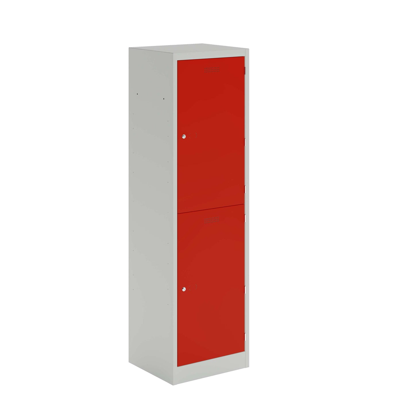 Lower Height Locker | 1370 X 300 X 300 | 2 Door | Light Grey/Cardinal Red