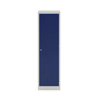 Lower Height Locker | 1370 X 300 X 450 | 1 Door | Light Grey/Oxford Blue