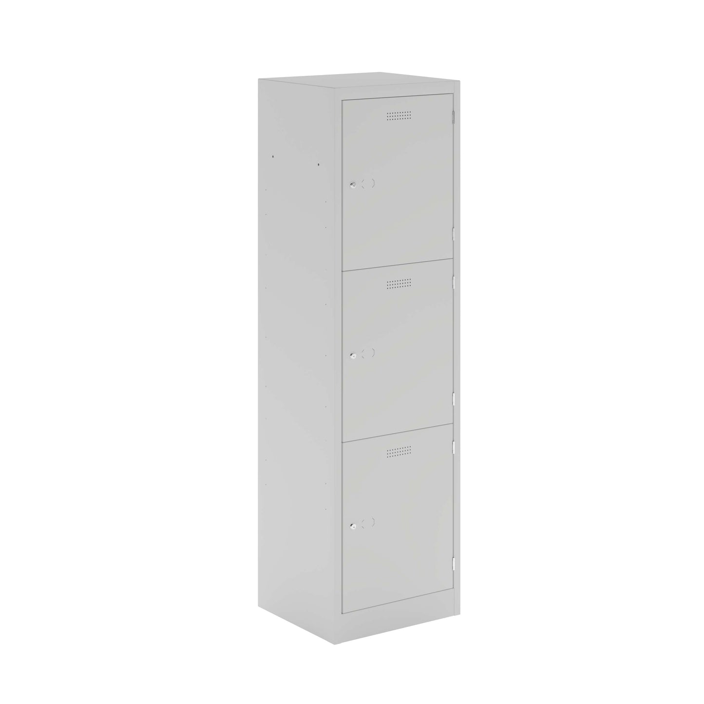 Lower Height Locker | 1370 X 300 X 450 | 3 Door | Light Grey