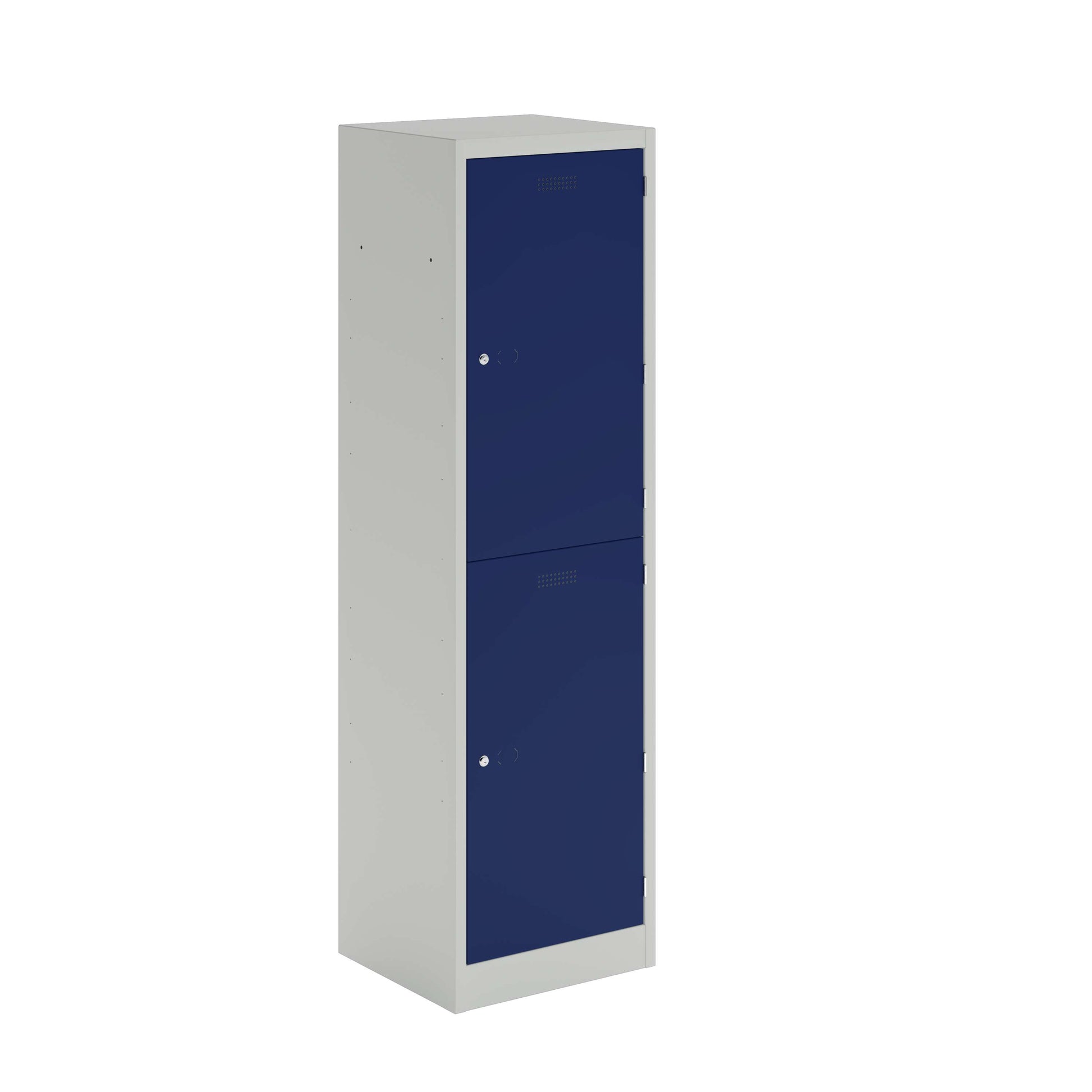 Lower Height Locker | 1330 X 500 X 450 | 2 Door | Light Grey/Oxford Blue