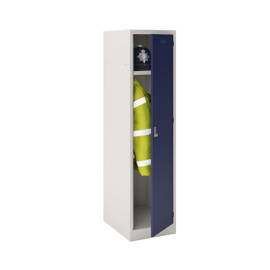 Police Locker (Includes 1 X Shelf And 1 X Coat Rail)| Light Grey/Oxford Blue