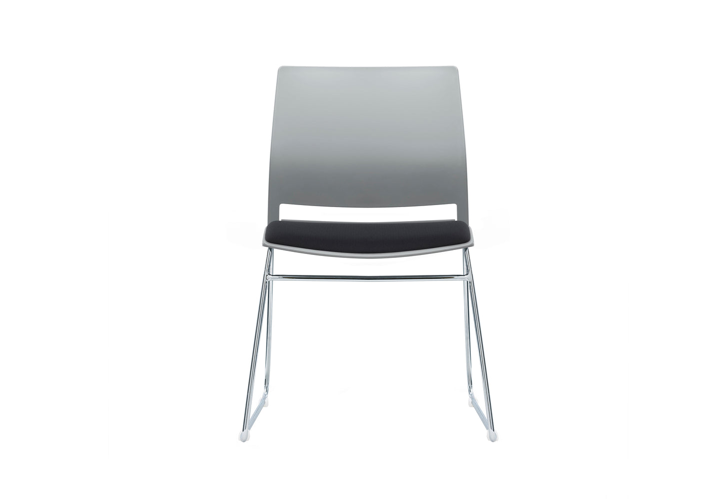 Columbia Meeting Chair/ Visitor Chair with Chrome Frame Black, Grey or White Shells - With Seat Pad