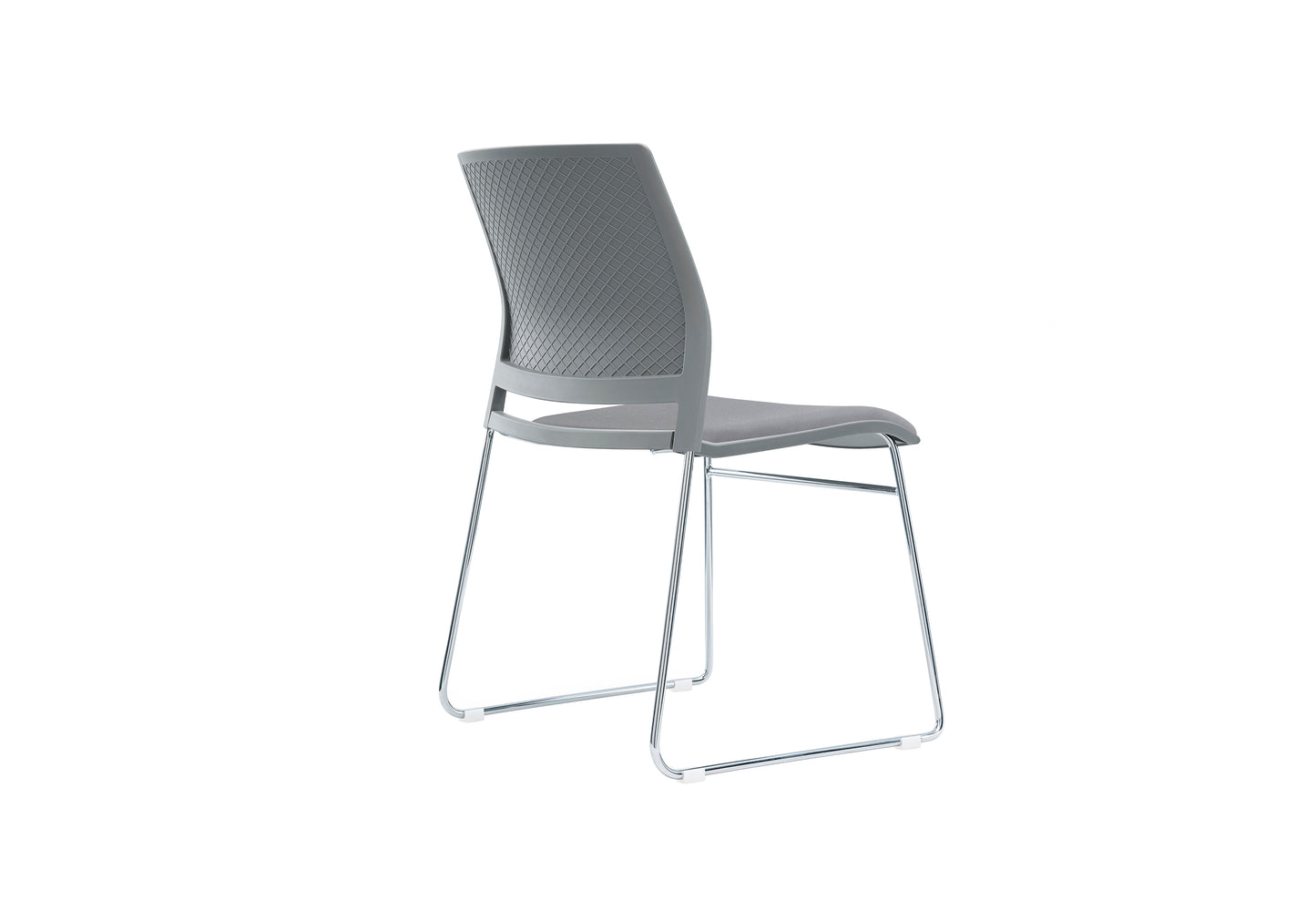 Columbia Meeting Chair/ Visitor Chair with Chrome Frame Black, Grey or White Shells - With Seat Pad