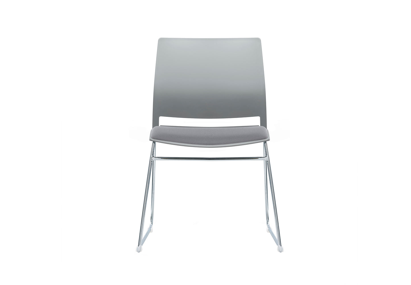 Columbia Meeting Chair/ Visitor Chair with Chrome Frame Black, Grey or White Shells - With Seat Pad