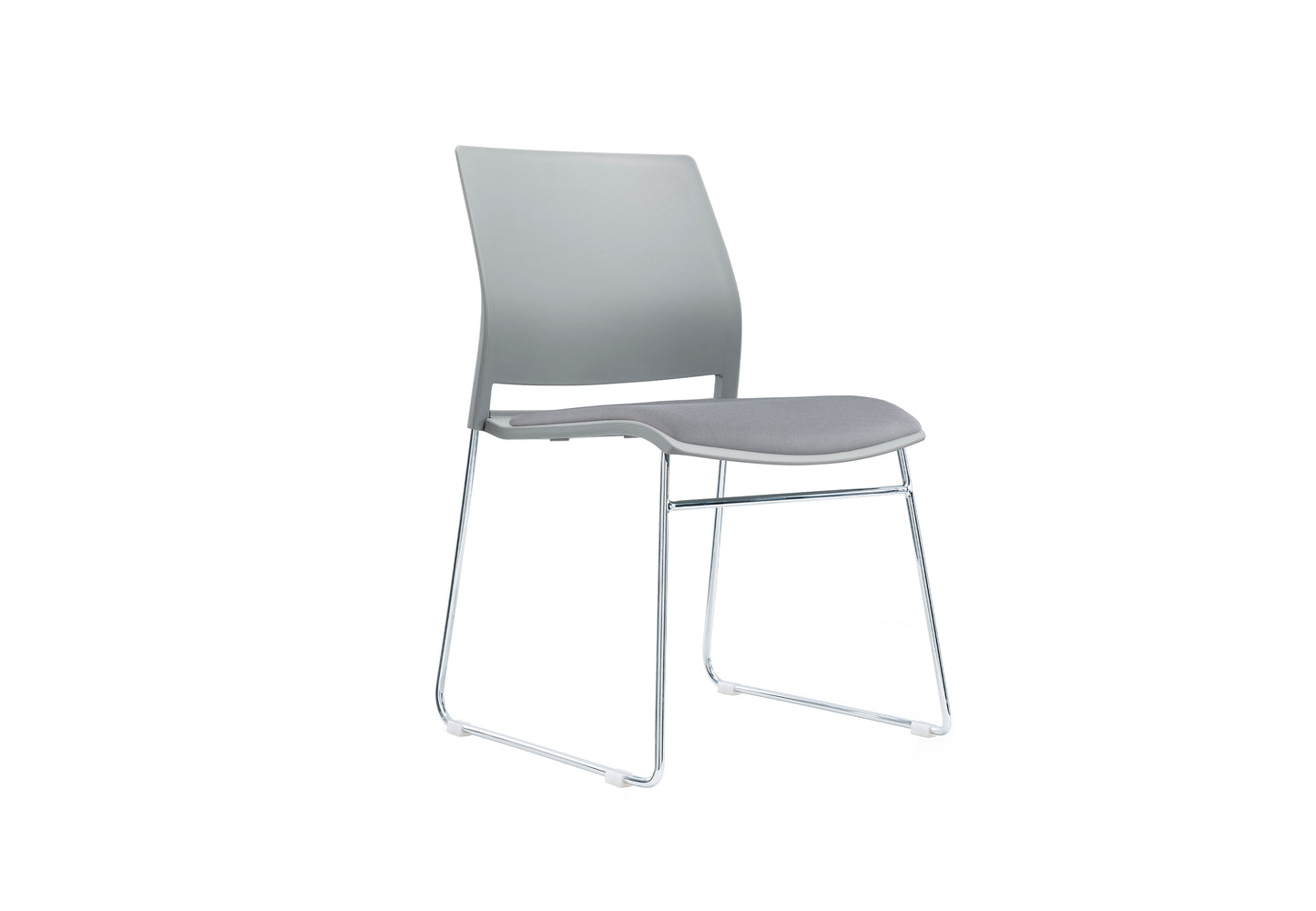 Columbia Meeting Chair/ Visitor Chair with Chrome Frame Black, Grey or White Shells - With Seat Pad