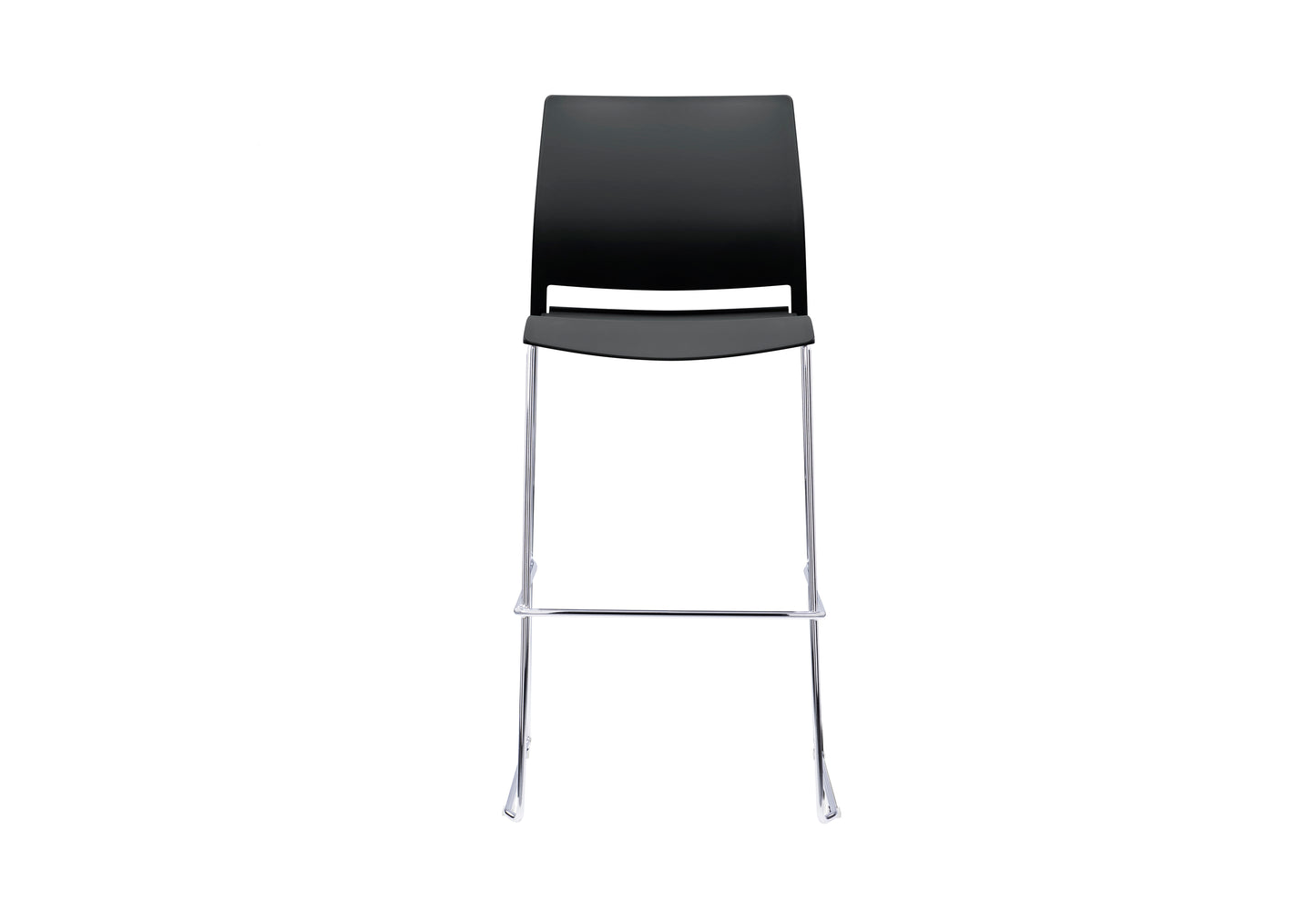VERSE Stool with Chrome Frame - Black, Grey or White Shells