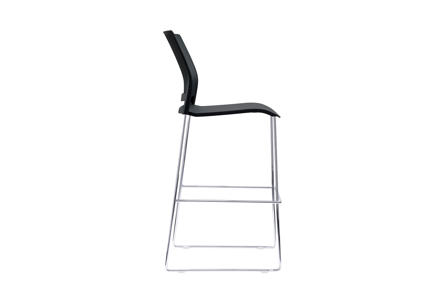 VERSE Stool with Chrome Frame - Black, Grey or White Shells