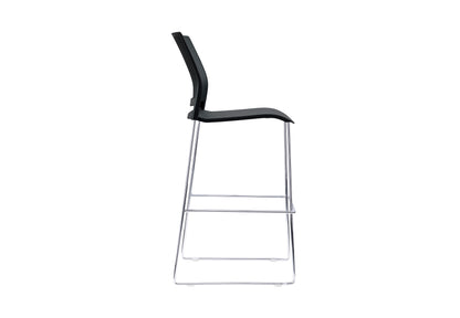 VERSE Stool with Chrome Frame - Black, Grey or White Shells