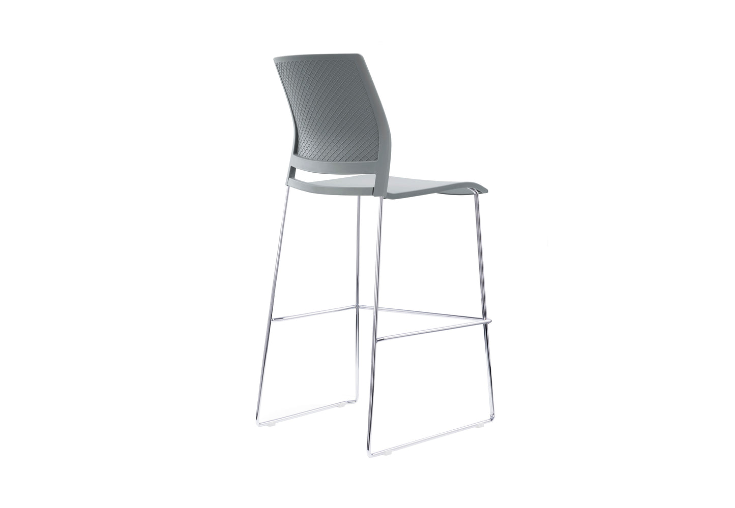 VERSE Stool with Chrome Frame - Black, Grey or White Shells