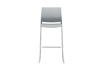 VERSE Stool with Chrome Frame - Black, Grey or White Shells