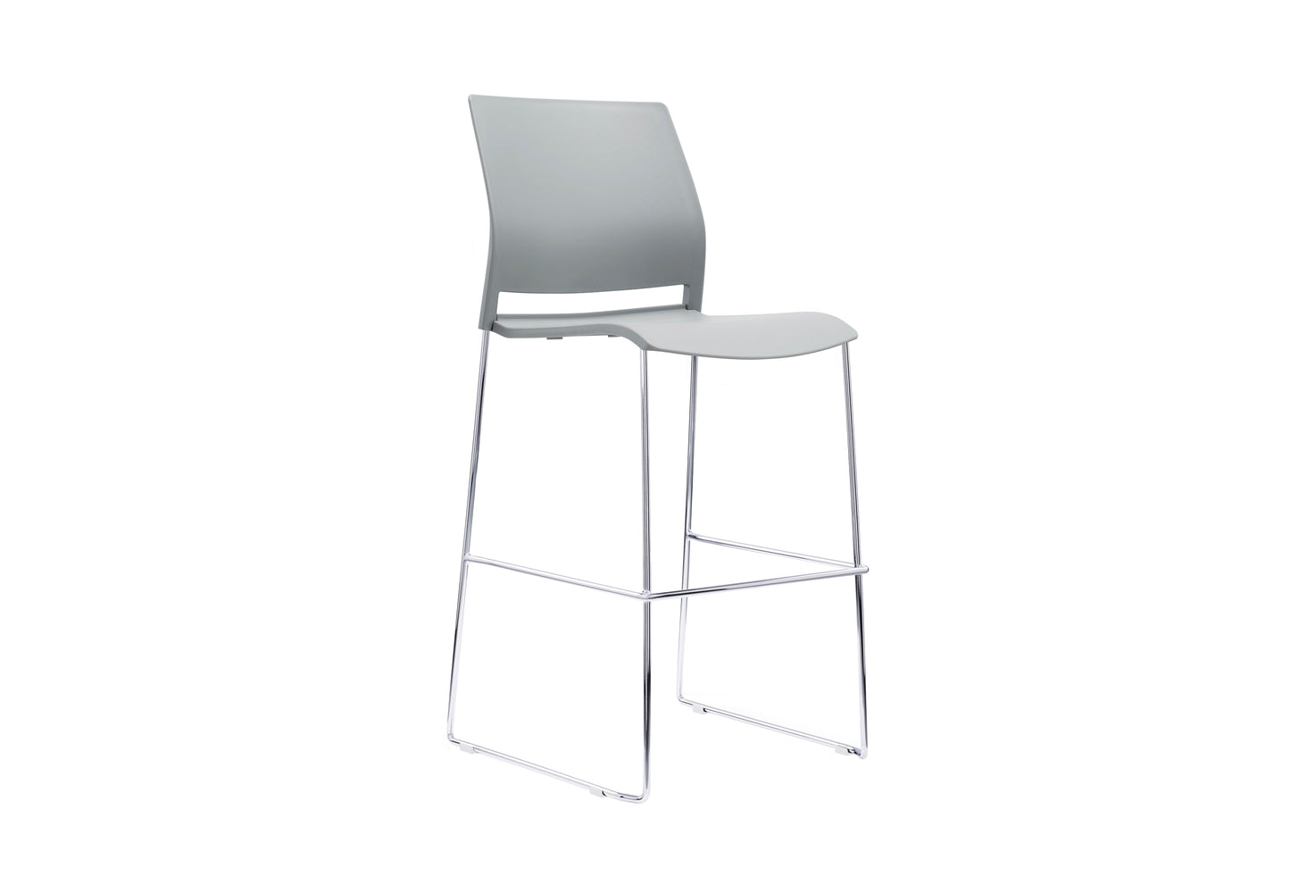 VERSE Stool with Chrome Frame - Black, Grey or White Shells